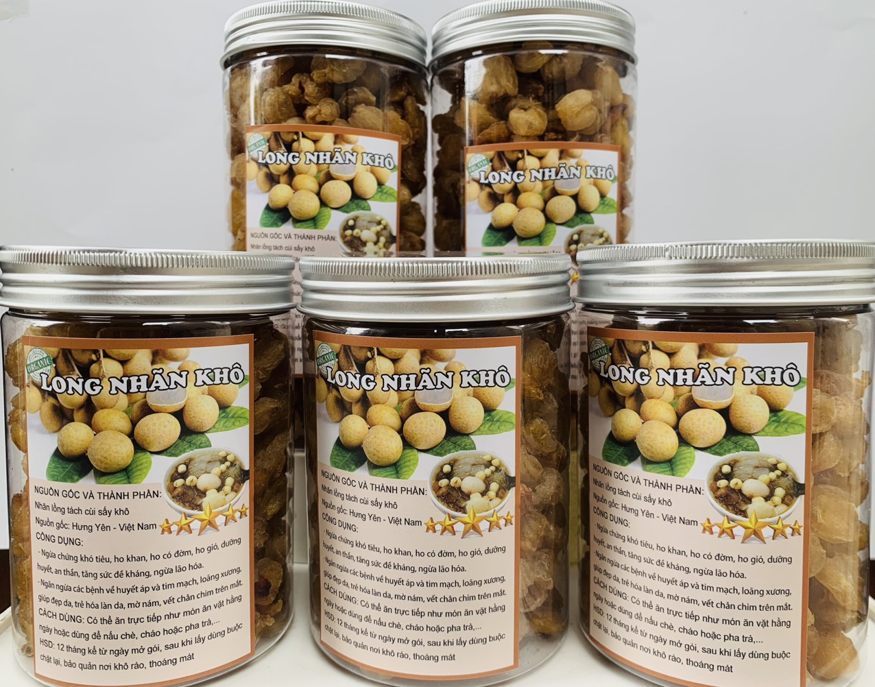 Long nhãn (hộp 350g), long nhãn sấy khô hàng loại 1, nguyên liệu nấu chè, hãm trà, ăn liền thơm ngon
