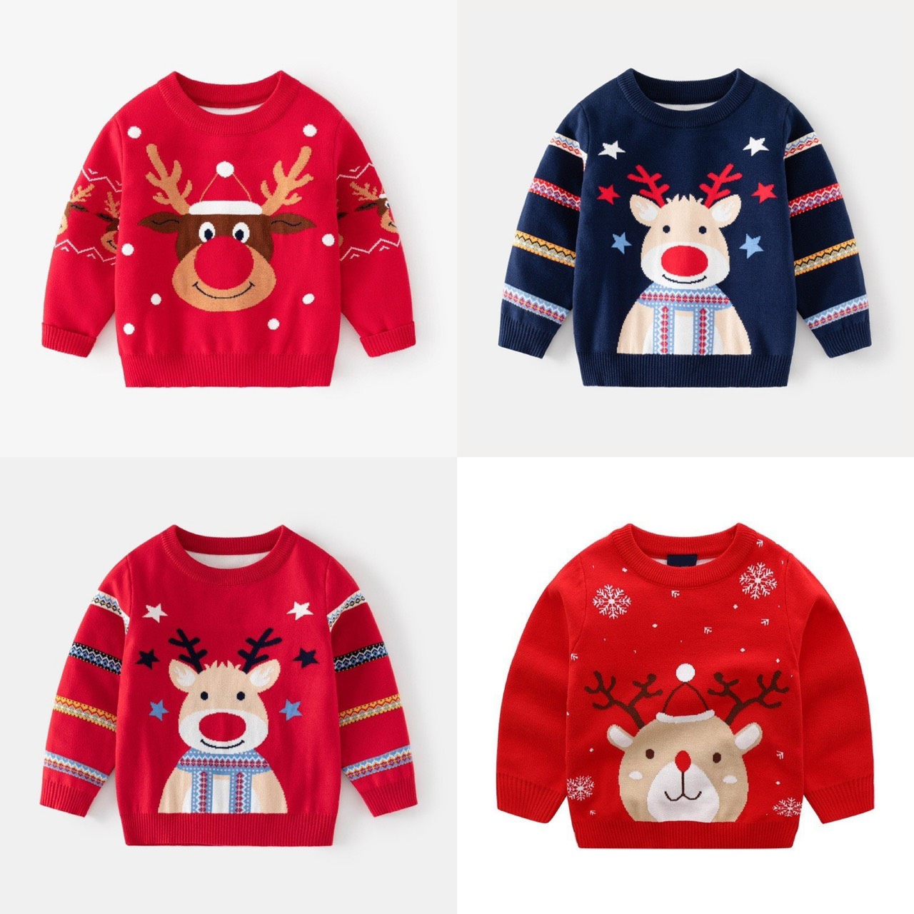 Áo len Noel cho bé trai bé gái mặc chơi tết 1-7 tuổi chất dày dặn cực đẹp