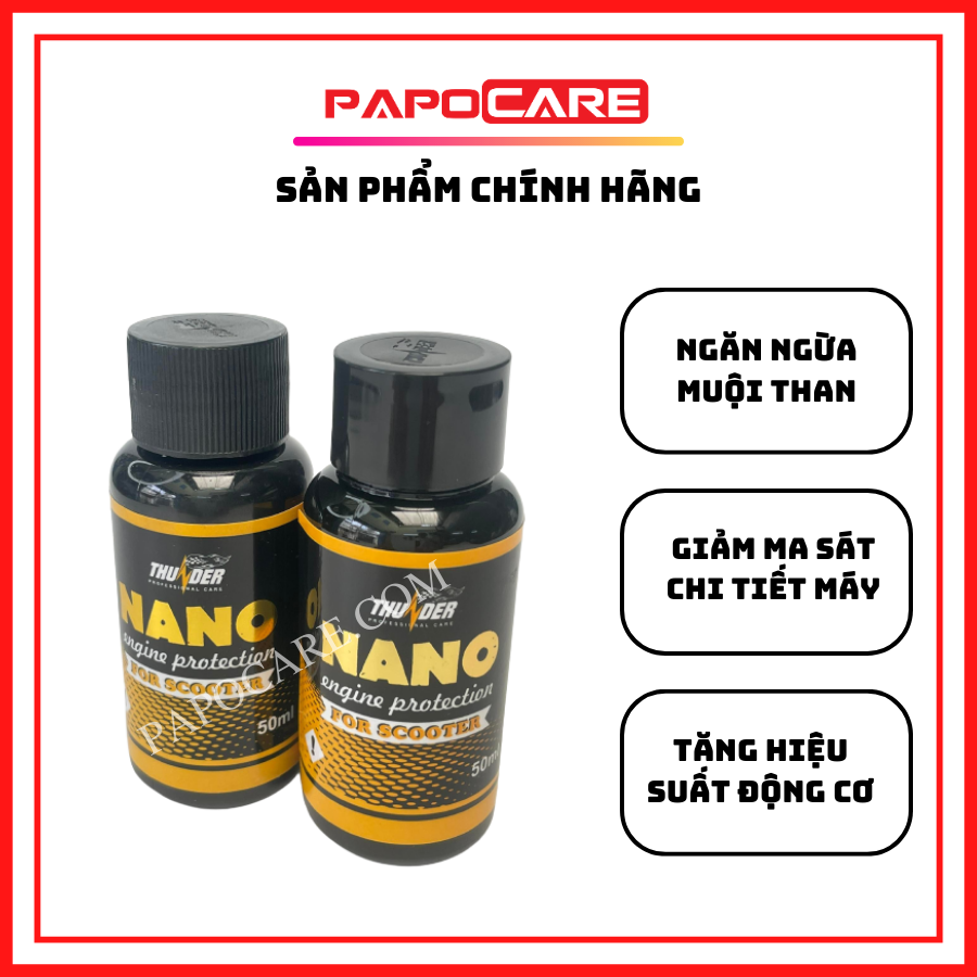 Phụ gia nhớt thunder bảo vệ động cơ xe – papocare