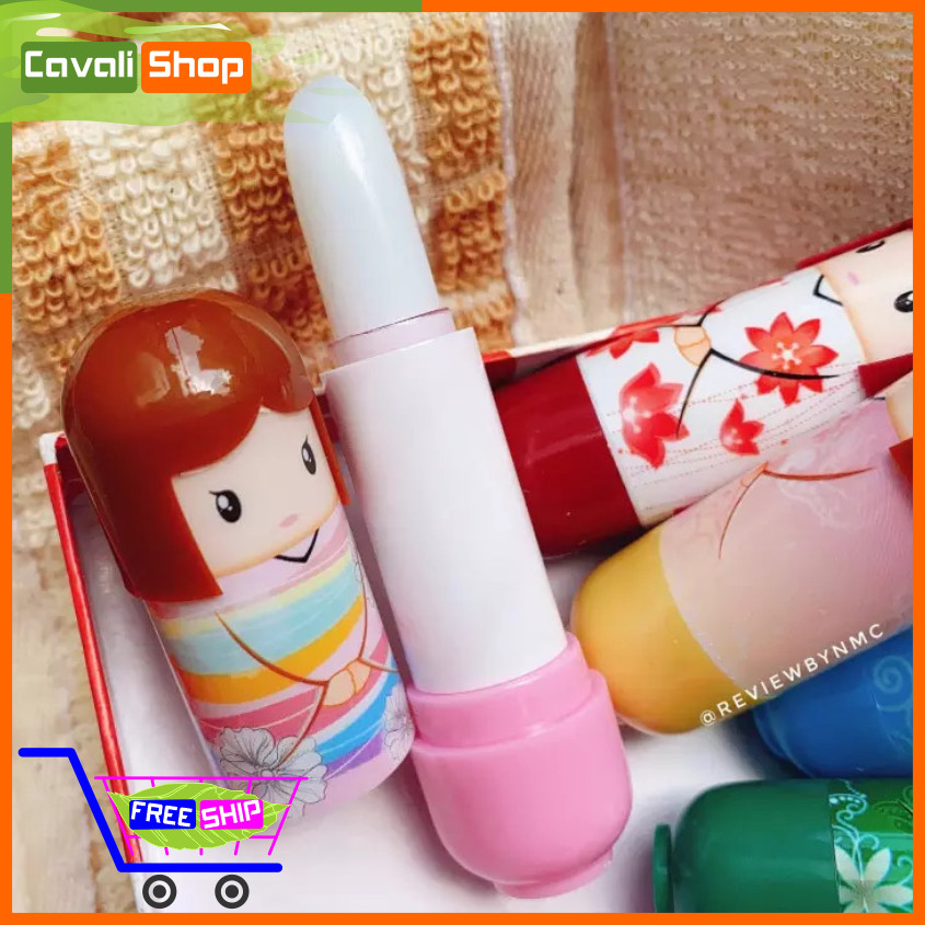 Son gió dưỡng môi hình búp bê - Cavali - Son dưỡng có màu cho môi căng bóng hồng tự nhiên