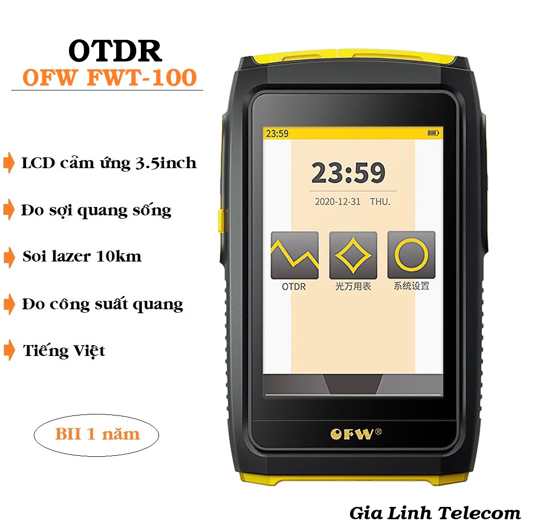 Máy đo quang otdr ofw fwt-100 đo quang sống - tiếng việt