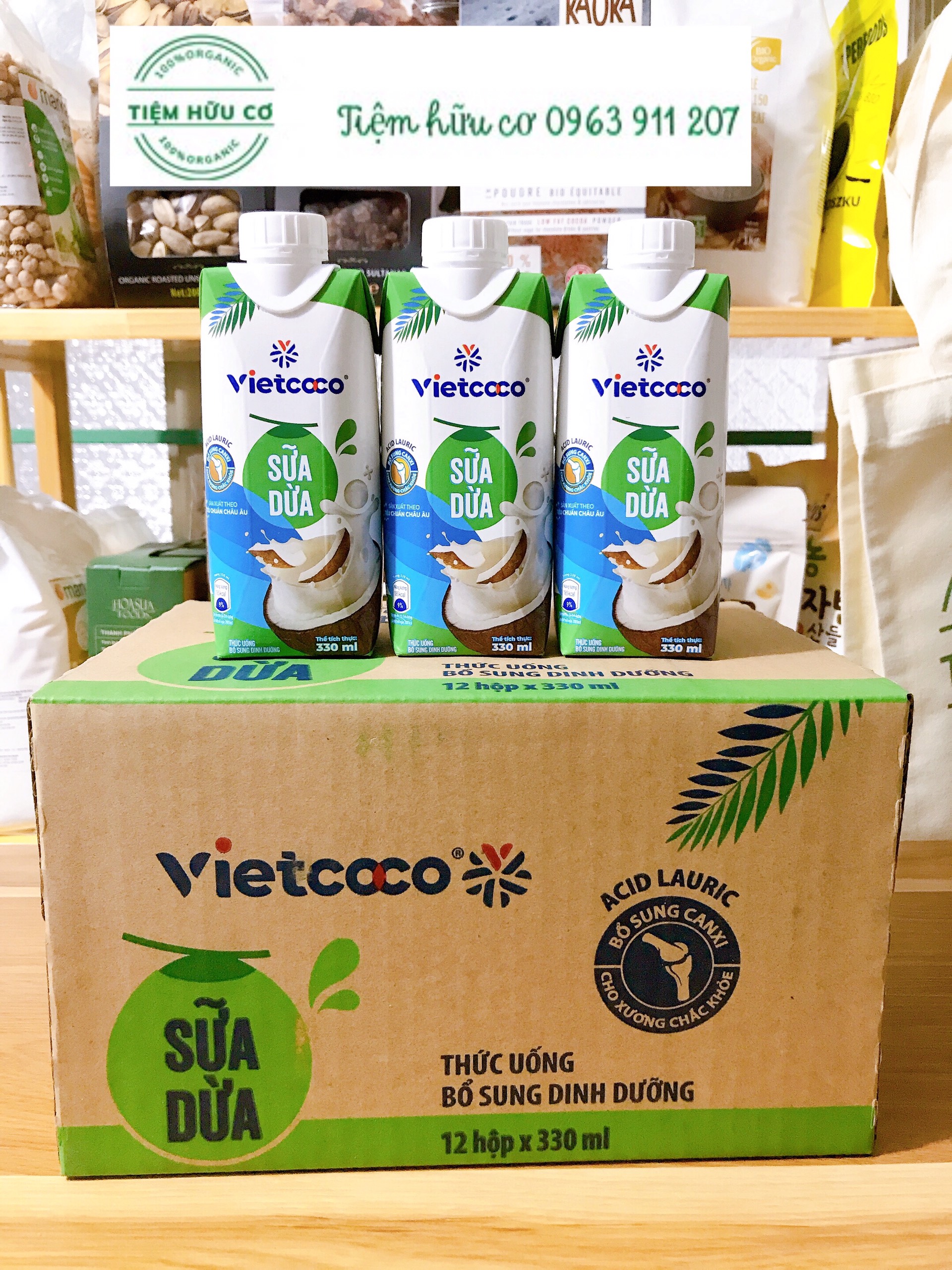 Sữa dừa uht vietcoco-hộp 330ml