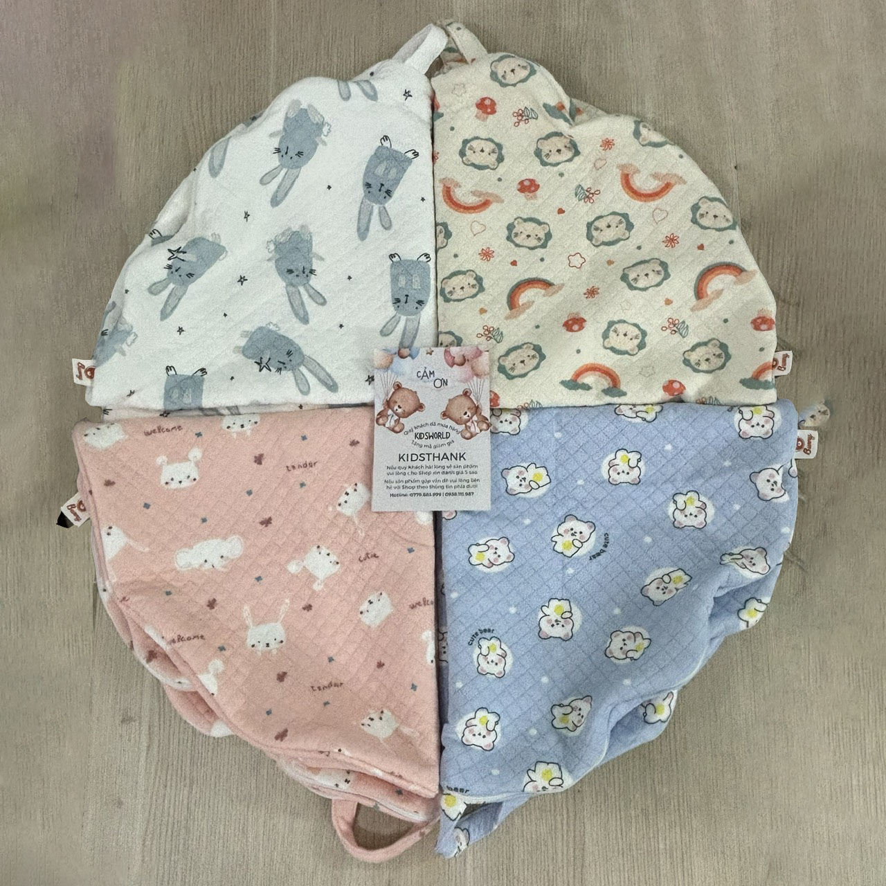 Vỏ gối chống trào ngược cho bé KidsWorld Bunny vải trần bông cao cấp bao gối chống trào ngược vỏ gối thay thế chống trào ngược