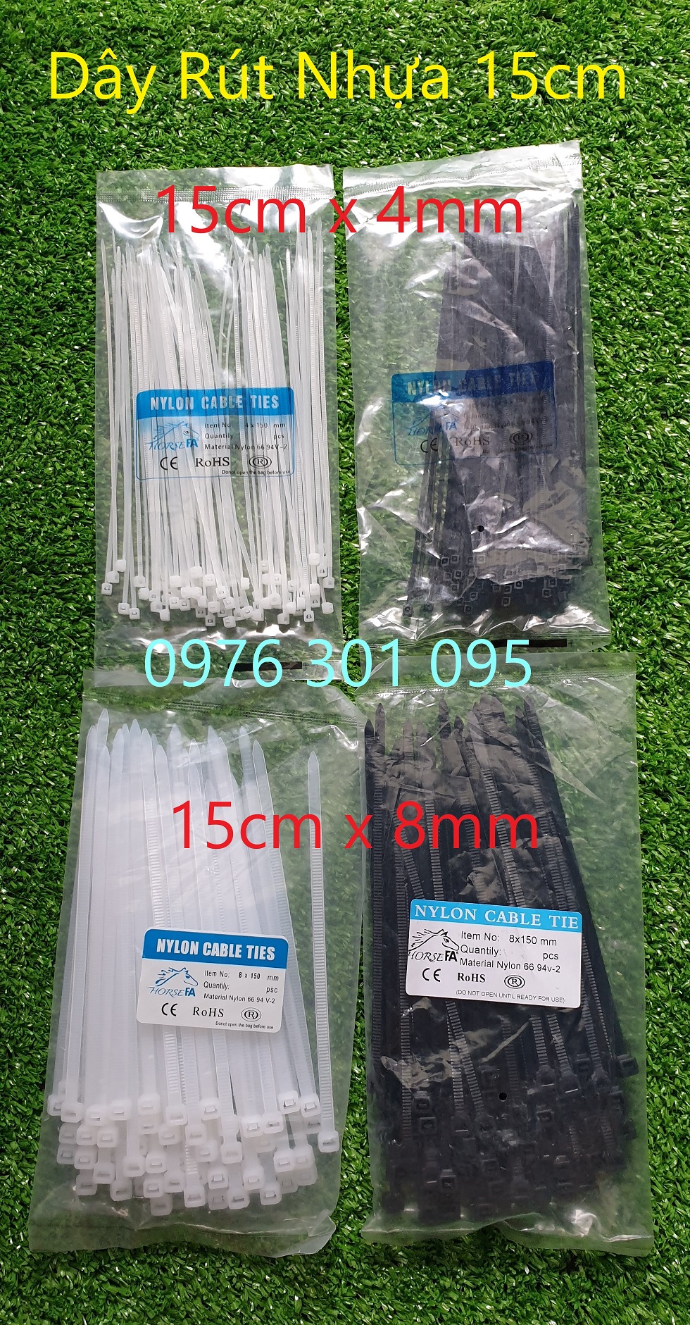 Dây rút nhựa 1 tấc 5 x 4 li