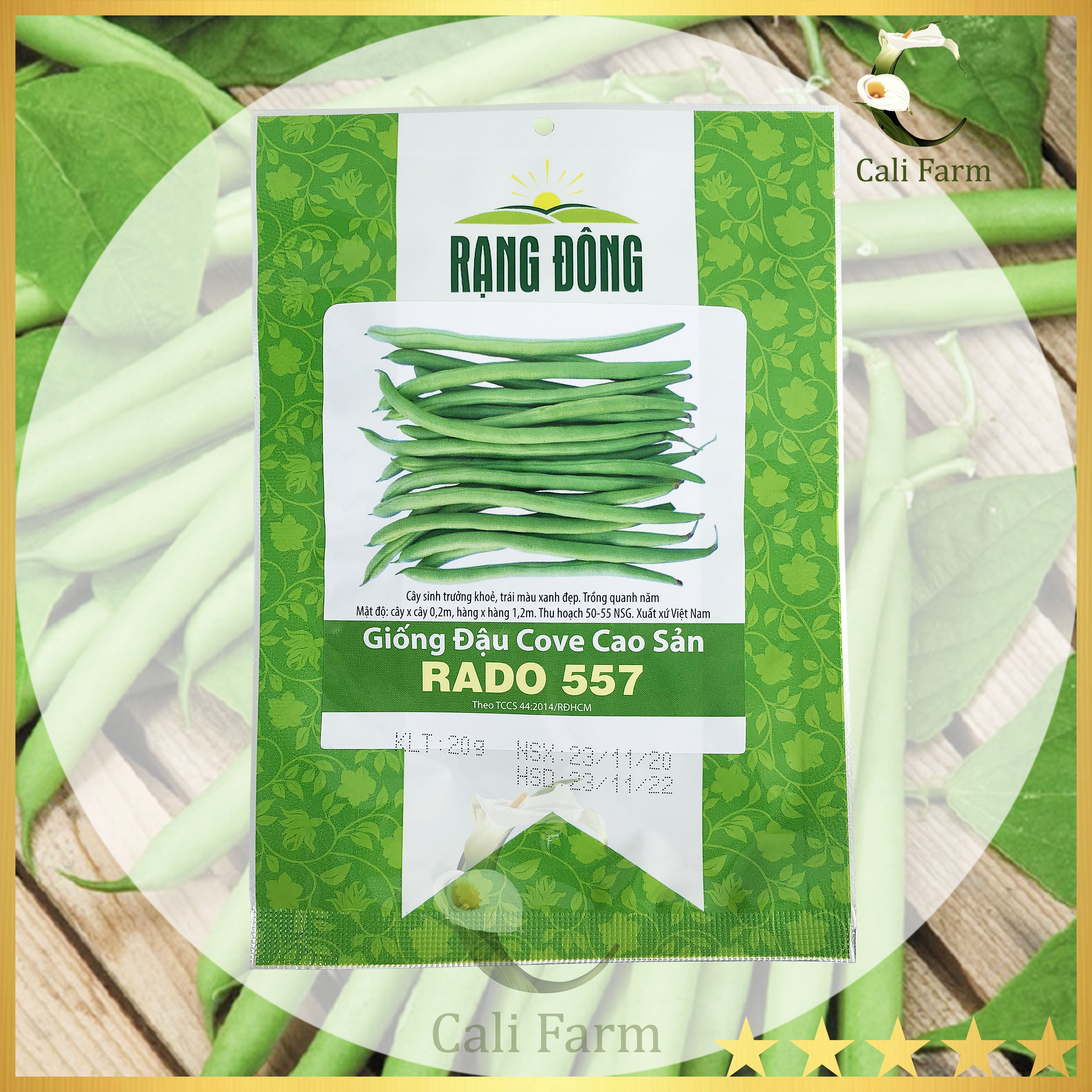 Hạt giống đậu cove cao sản rado 557