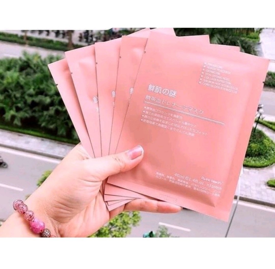 Hộp 50 mặt nạ tế bào gốc nhau thai cừu cuống rốn rwine beauty nhật bản