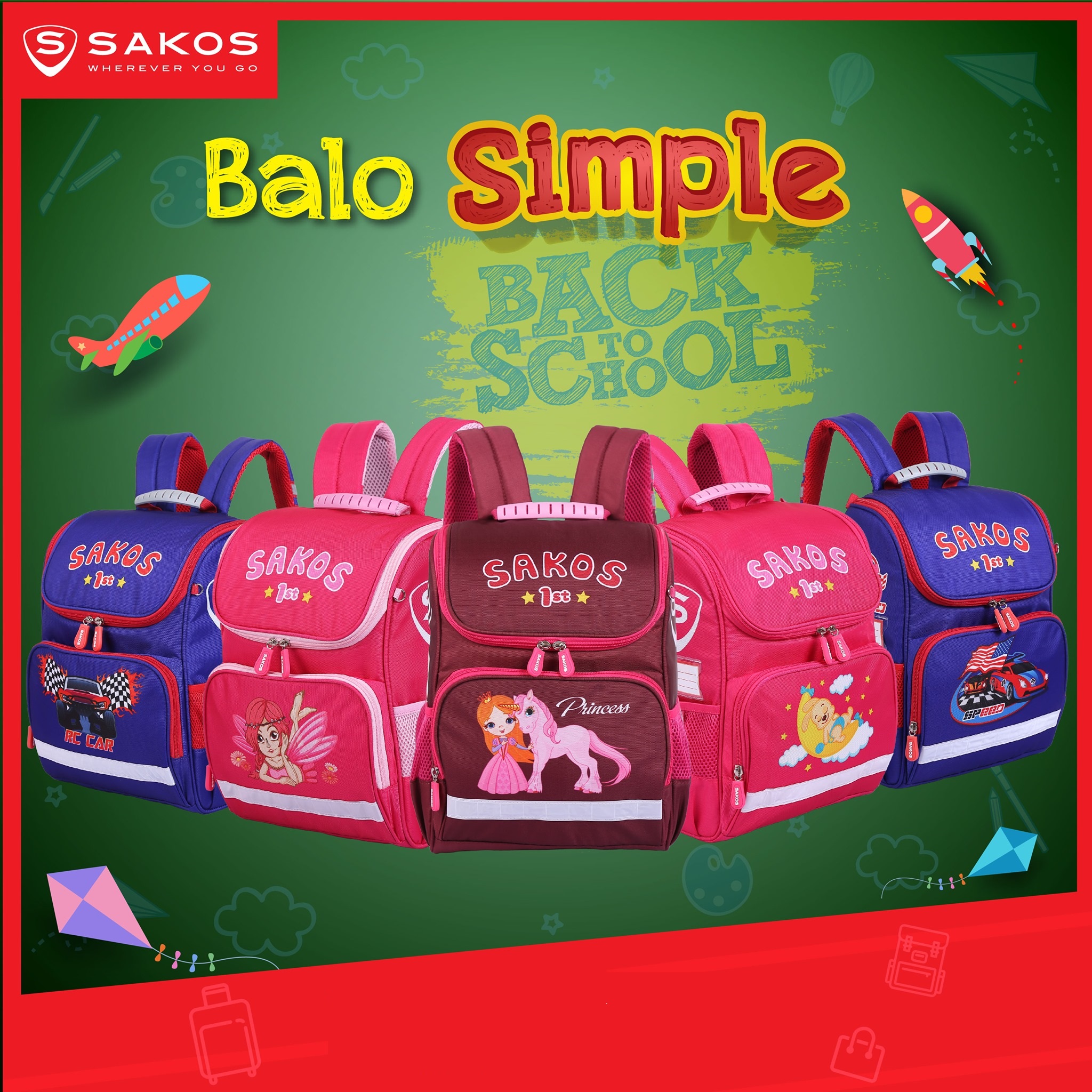 Balo siêu nhẹ – chống gù simple