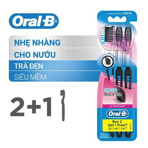 Bộ 3 bàn chải đánh răng Oral-B Trà đen lông tơ siêu mềm