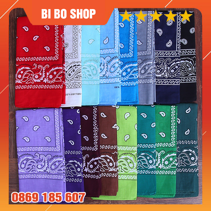 Khăn Vuông Turban Bandana Họa Tiết Độc Đáo Cá Tính Thời Trang Giá Rẻ