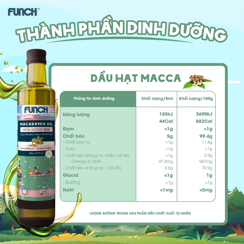 dầu macca funch úc bổ sung dha omega 3 chai 250ml 3
