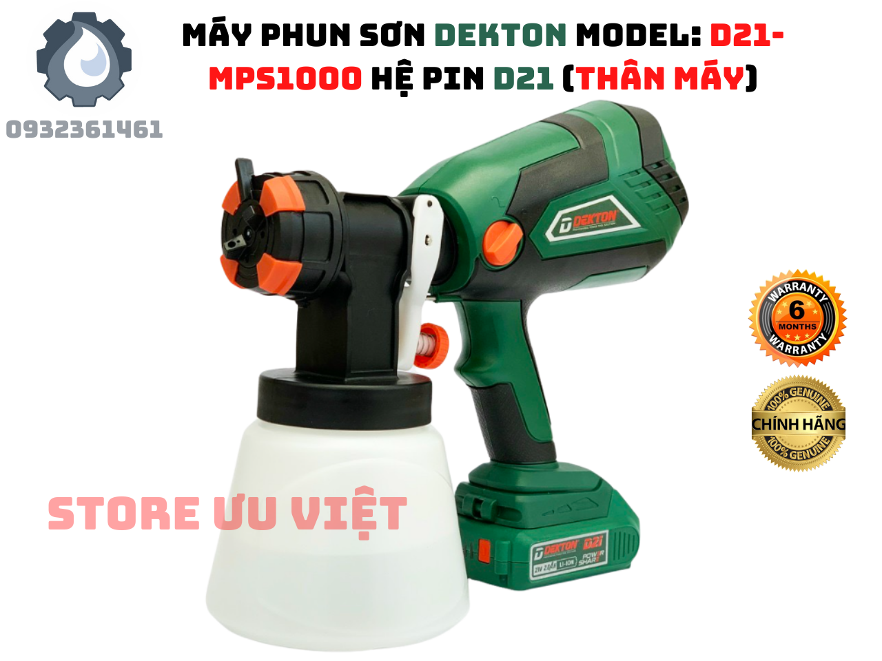Máy phun sơn dùng pin dekton d21-mps1000