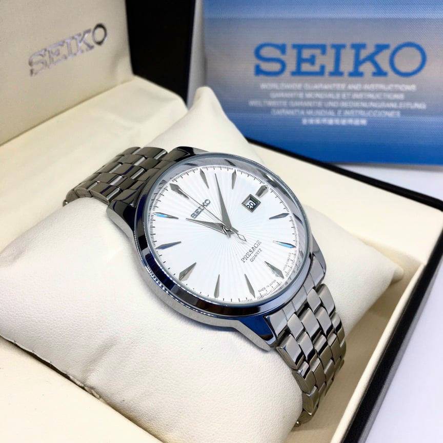 Đồng hồ nam Seiko dây thép máy Nhật
