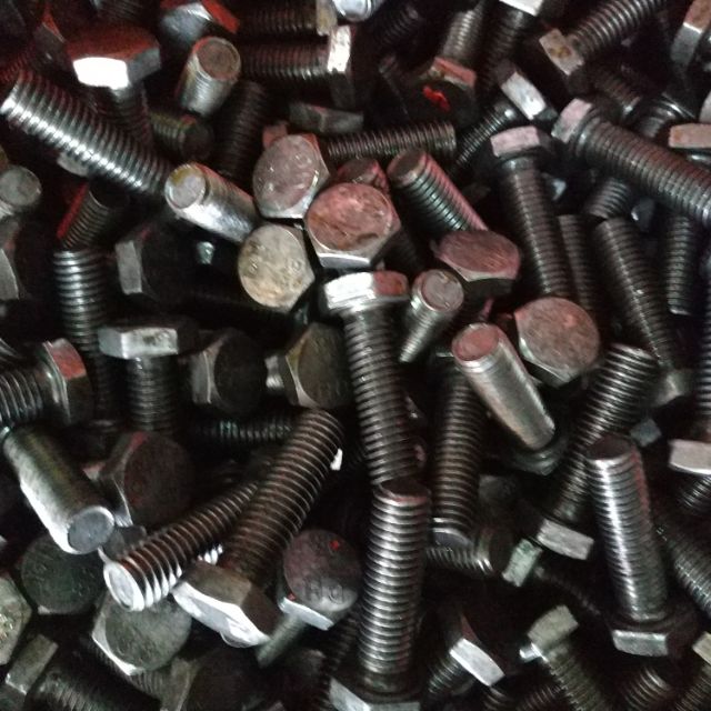 Bulong 10 Sắt Đen, Ốc Đen, Ecu, Đai Ốc (10x10)