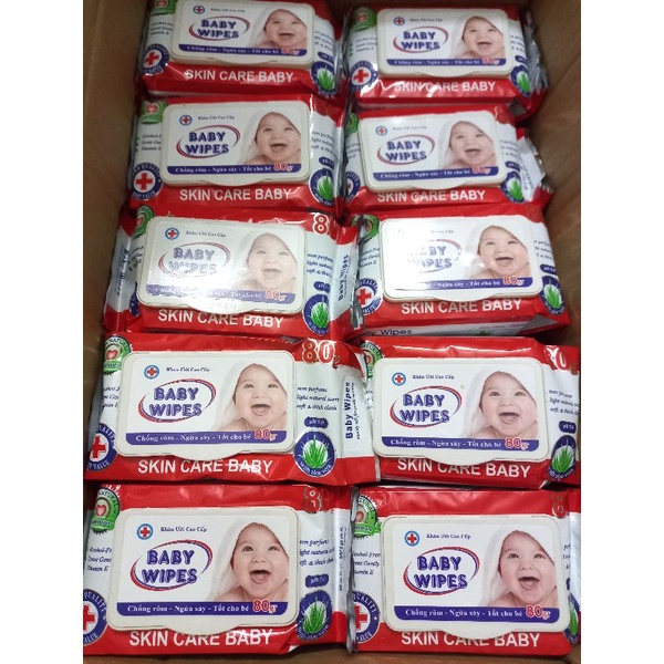 Hỏa tốc khăn ướt baby wipes 80g.