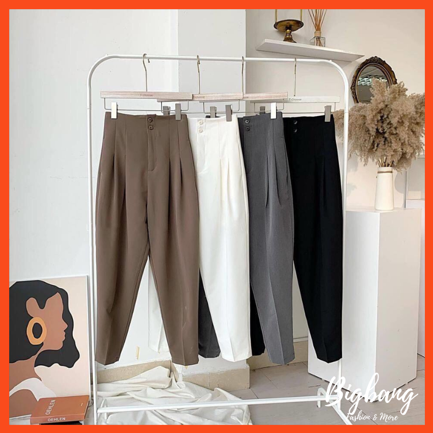 Quần Baggy cạp liền siêu hot, quần baggy cạp cao cực đẹp - Bigbang shop