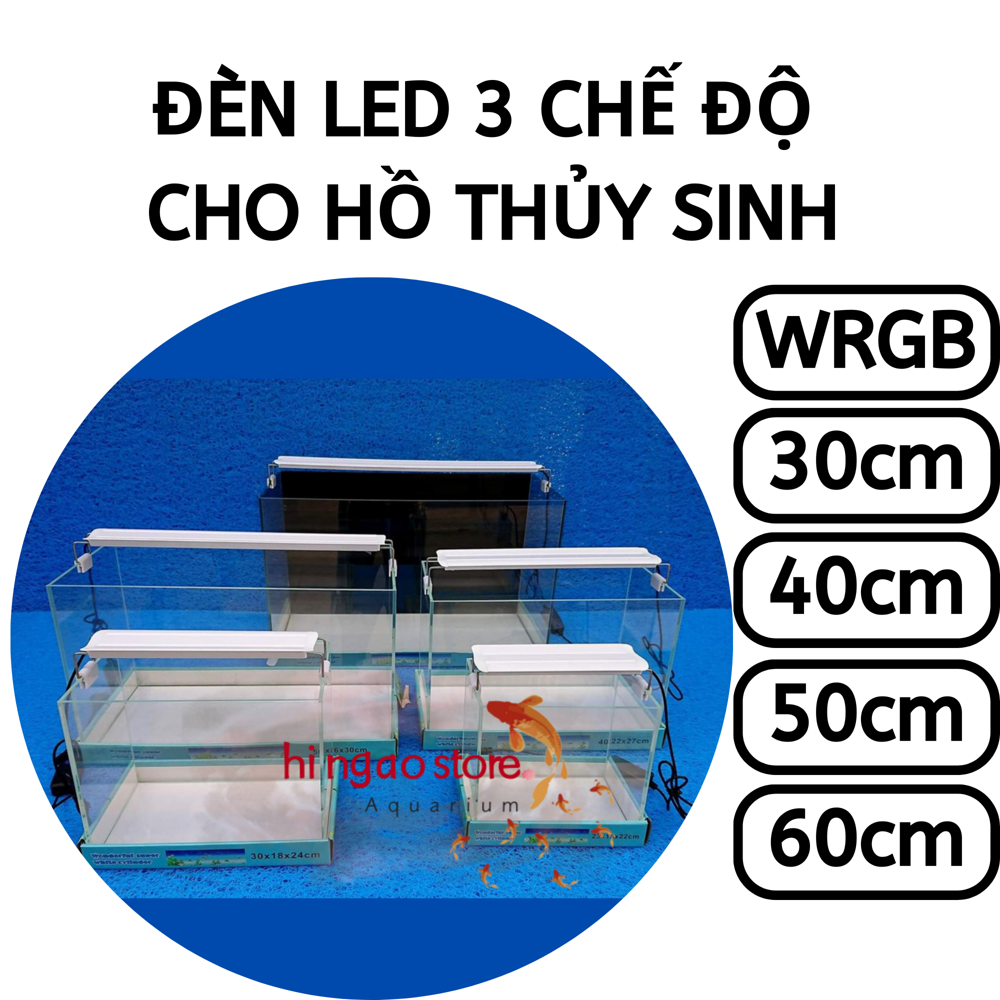 Đèn Led 3 chế độ Hồ Cá  Siêu Sáng, Đèn Led máng Cho Hồ Cá Tép, Thuỷ Sinh Giá Rẻ - Phụ kiện cá cảnh | Hingaostore.