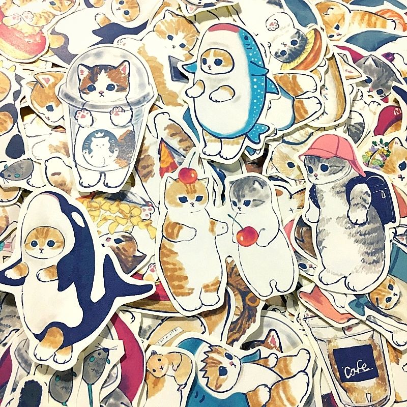 [Ảnh thật] Set 18-25 sticker theo chủ đề Mèo Cute/ Pug DOG/ EGG/ Ngẫu nhiên (theo chủ đề) có hình thật 100%