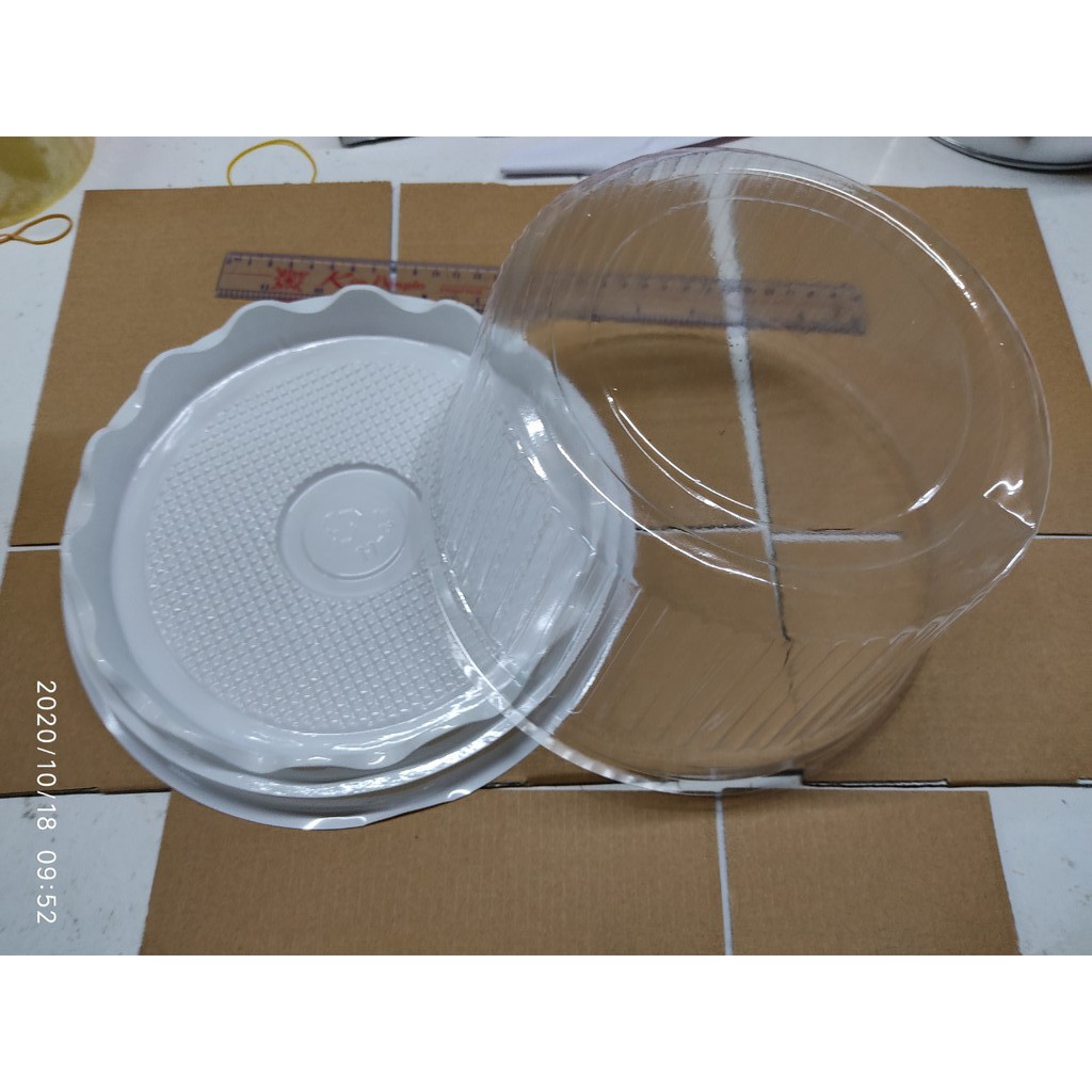 Lốc 20 - 50 - 100 Hộp nhựa đựng bánh Tròn H47 Nắp Cao