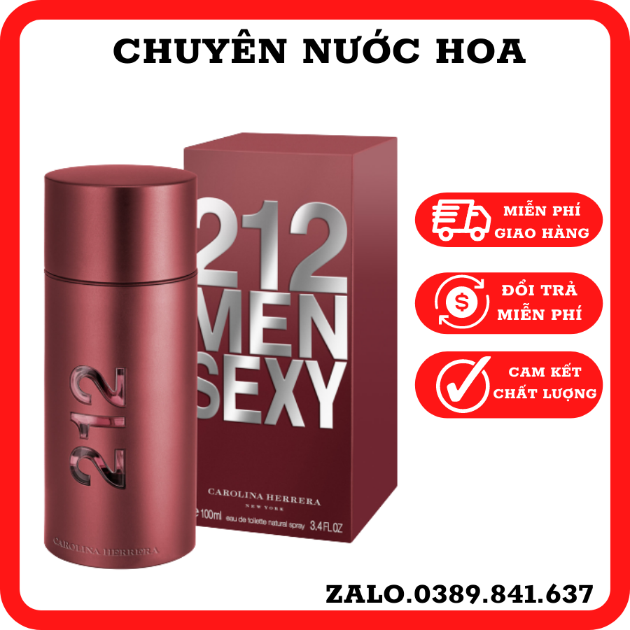 Nước Hoa Nam Carolina Herrera 212 Sexy Men Dung Tích 100ml