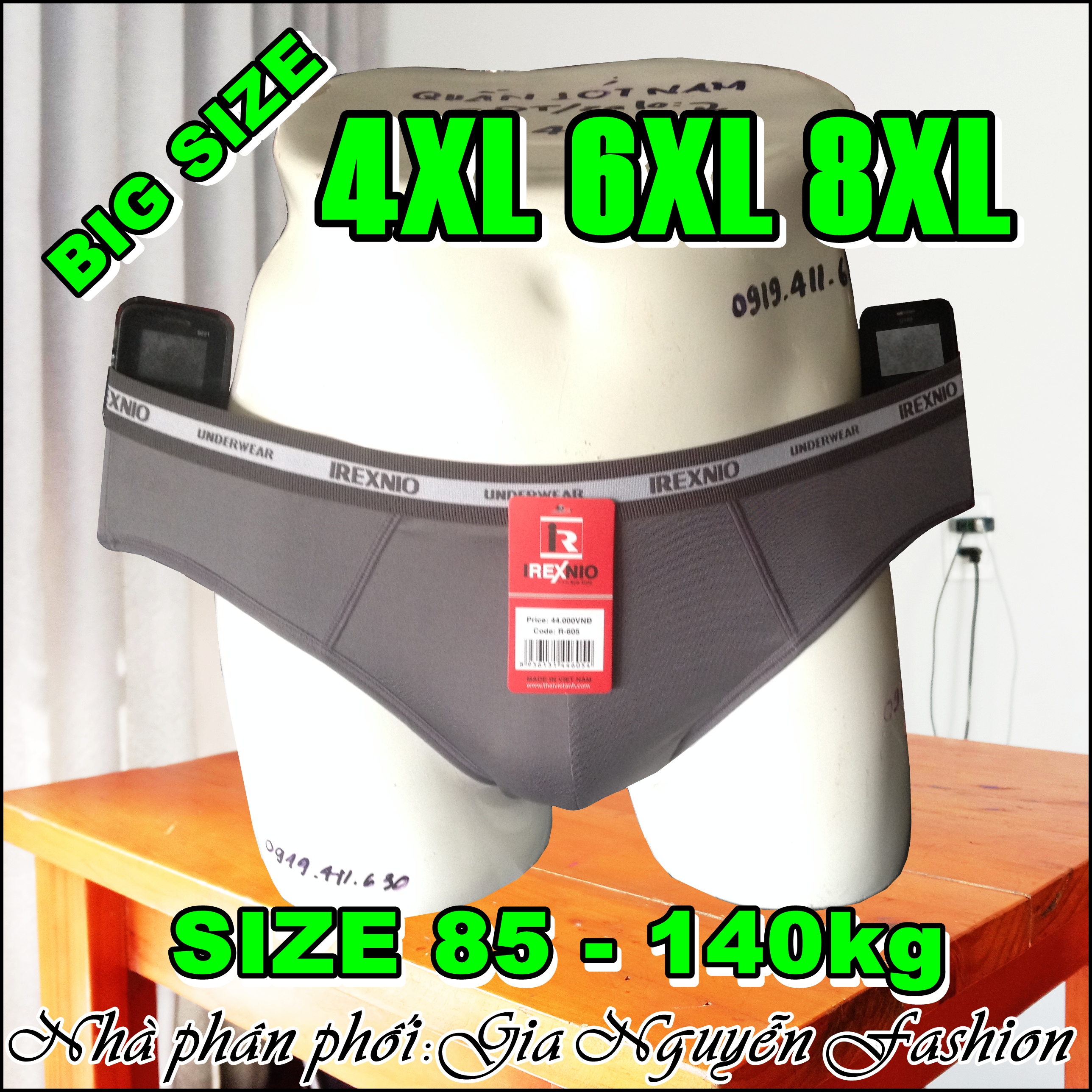 HOÀN TIỀN 15% - [HCM] Combo 4 Quần lót nam BIGSIZE - Size lớn (3XL đến 8XL) Quần sịp nam dành riêng cho người mập