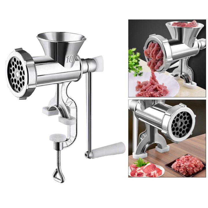 Máy xay thịt bằng tay gia đình máy xay thịt bằng tay inox - máy thực phẩm xanh máy xay thịt bằng tay đế kẹp bàn chất liệu nhôm cao cấp không gỉ tiện lợi không mất sức nhẹ nhàng nhỏ gọn.