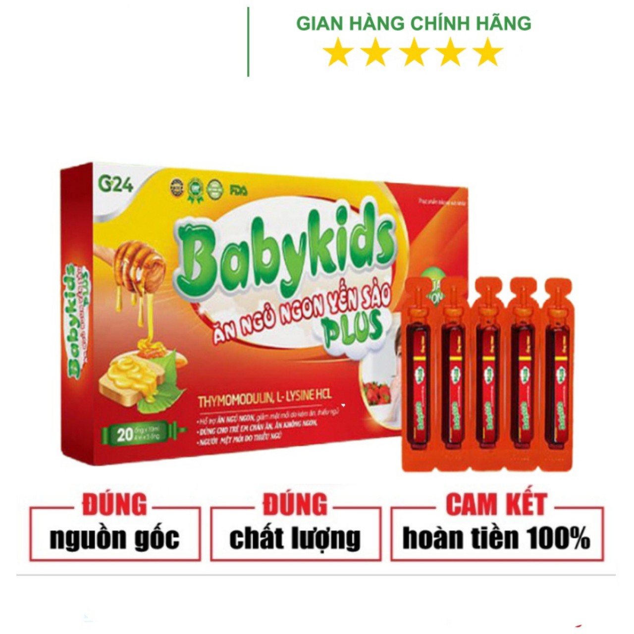 BabykidS PLUS ăn ngủ ngon yến sào giúp bé ăn ngon ngủ ngon, sản phẩm giúp tăng cường sức đề kháng, phát triển trí não và chiều cao cho bé