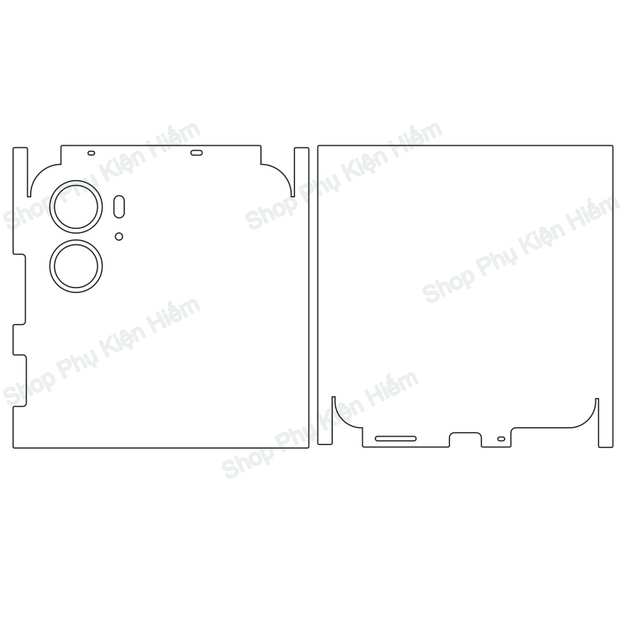 Dán ppf full viền oppo n2 flip - tặng dán camera