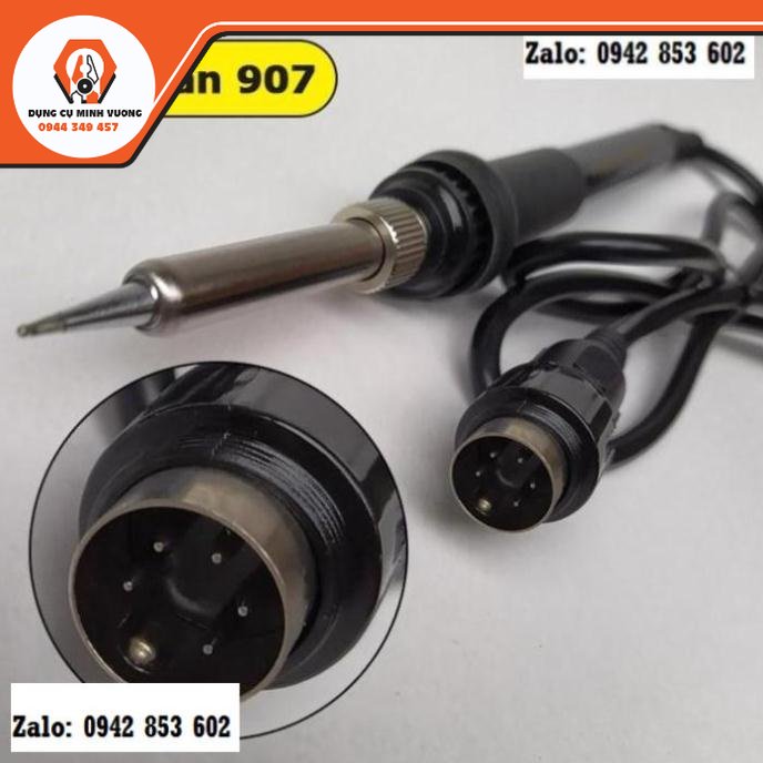 Tay hàn 907 thay thế dùng cho trạm hàn Hakko 936 Jack đực 5 chân