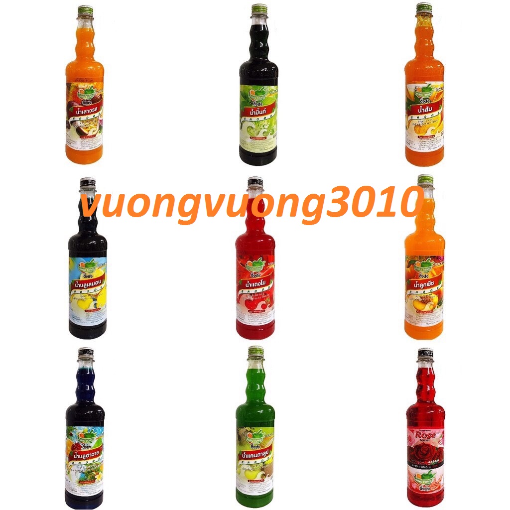 Siro thái lan ding fong có đủ vị trái cây 760ml