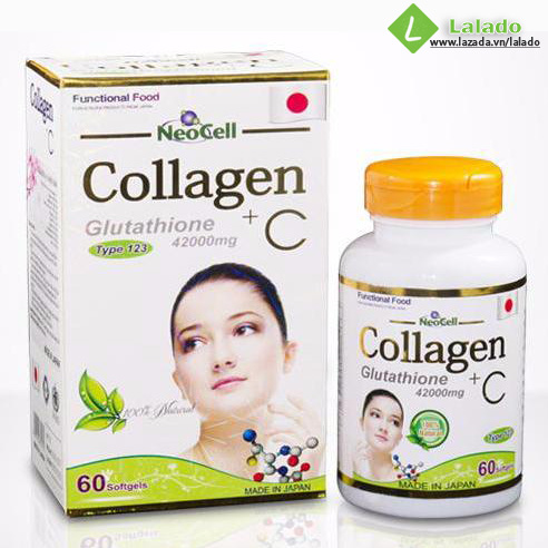 HCMCollagen +C 42000mg  Neocell Collagen +C giúp da trắng sáng căng mịn