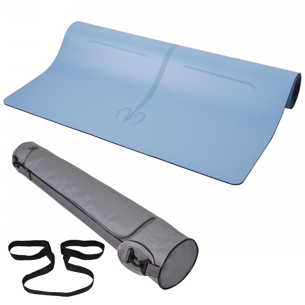 Thảm Tập Yoga Định Tuyến Da PU Cao Cấp Chính Hãng  NA&K + Túi Đựng Thảm Tập Yoga + Dây Buộc Thảm + độ dày  4MM – Kích Thước Lớn: 183*68Cm, Chống nước tuyệt đổi, bảo hành 12 tháng