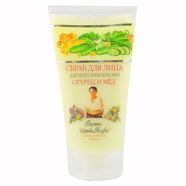 [HCM]Sữa Rửa Mặt Tẩy Da Chết Mật Ong Dưa Leo Bà Già Agafia Nga 150ml