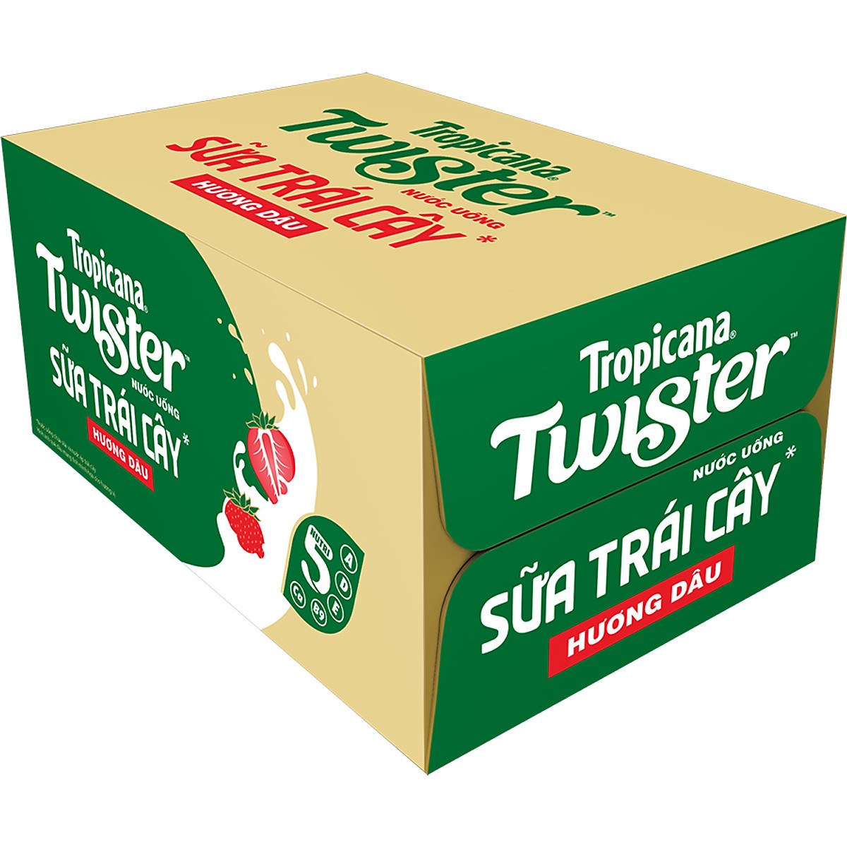 [HCM]Thùng 24 Chai Nước Trái Cây Sữa Juicy Milk Hương Dâu 290ml