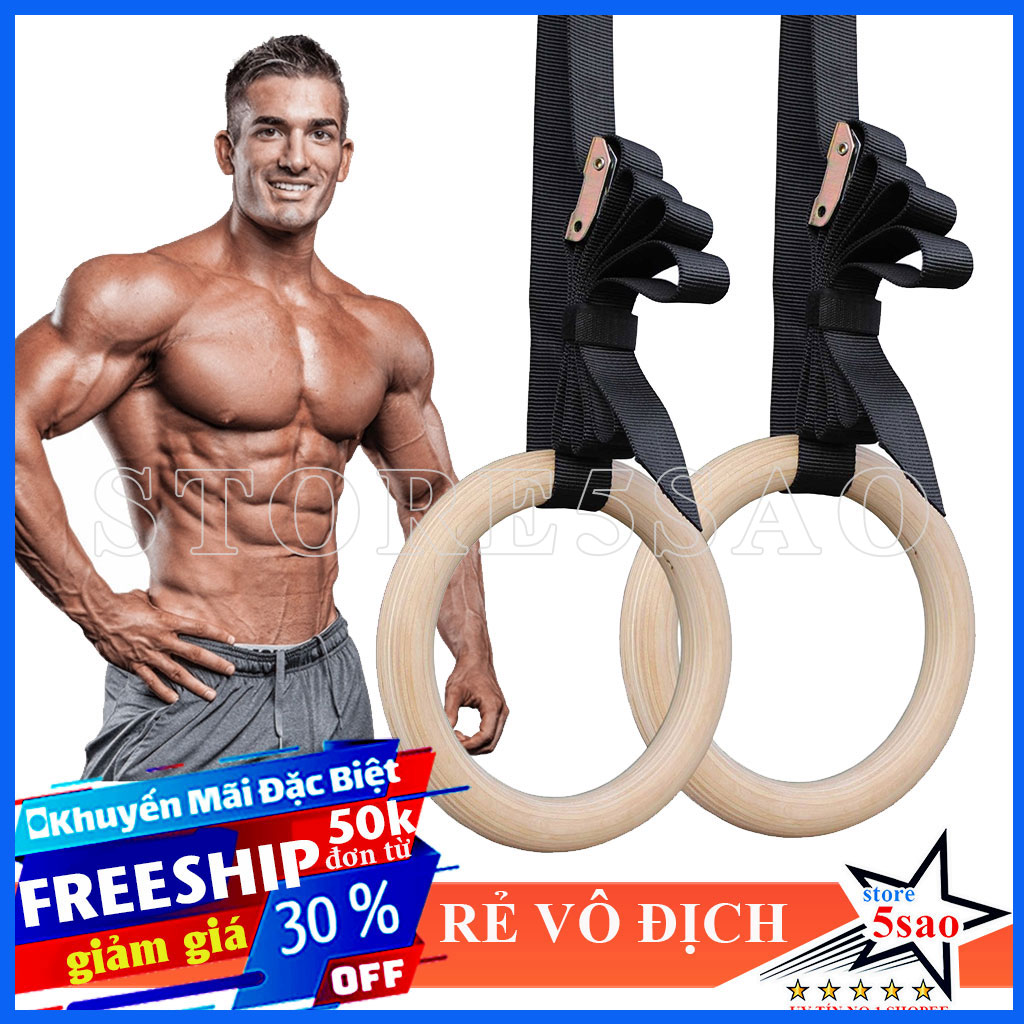 Bộ vòng xà tay Ring Dip giá rẻ ⭐ new 2022 ⭐ Vòng xà gymnastic rings tập street workout