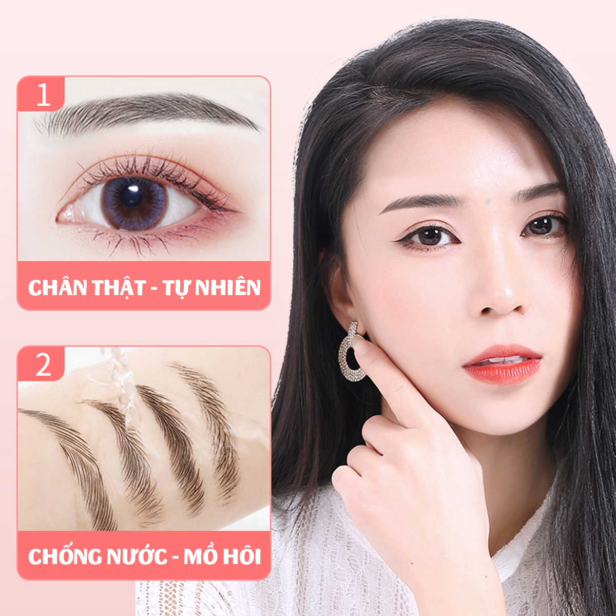 LAVY STORE - Miếng dán lông mày 6D Eyebrow Sticker 6 kiểu thời thượng - Miếng dán hình xăm lông mày không thấm nước siêu tự nhiên - 100% an toàn cho da nam nữ đều sử dụng được.