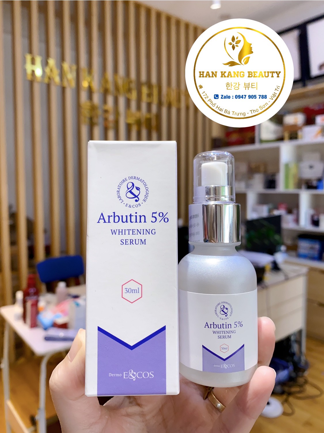 Serum huyết thanh dưỡng trắng da, mờ thâm, chống lão hoá ECOS Arbutin 5% Whiening
