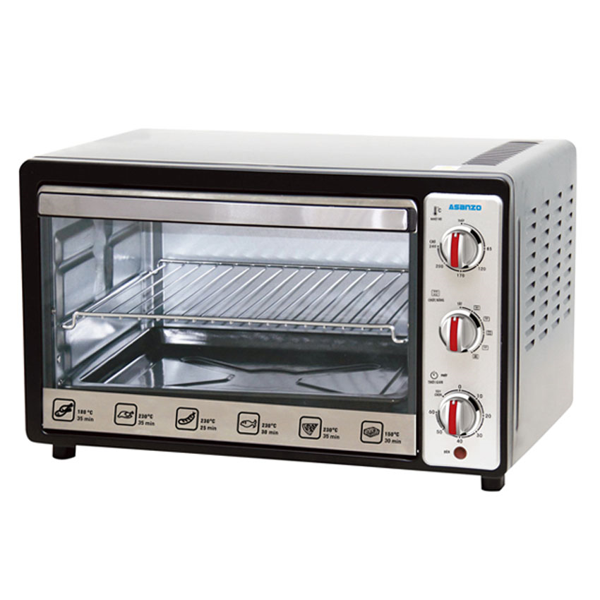Lò nướng điện đa năng 42 lít, cs 1600w, asanzo ev-42a1, nướng rả đông nhanh và dễ dàng
