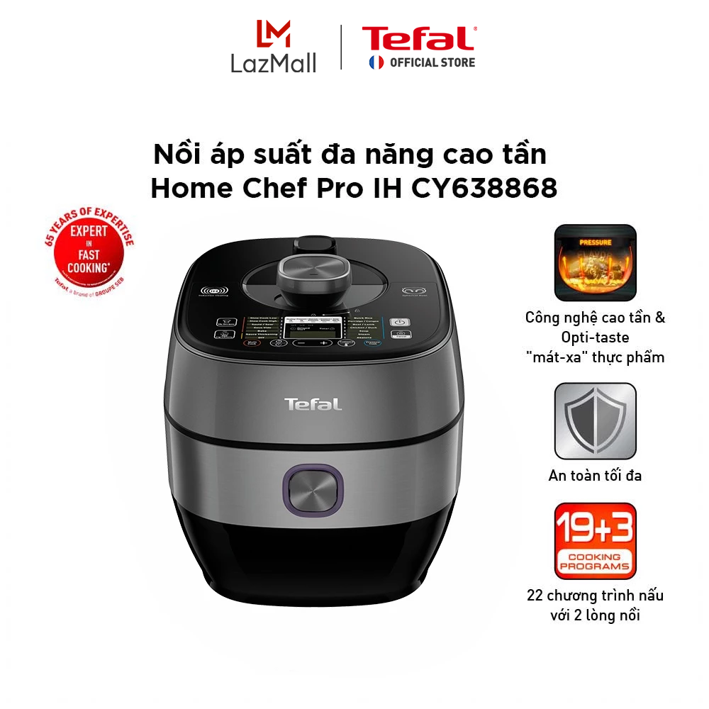 Nồi áp suất điện cao tần đa năng Tefal Smart Pro IH Multicooker CY638868 - 5L