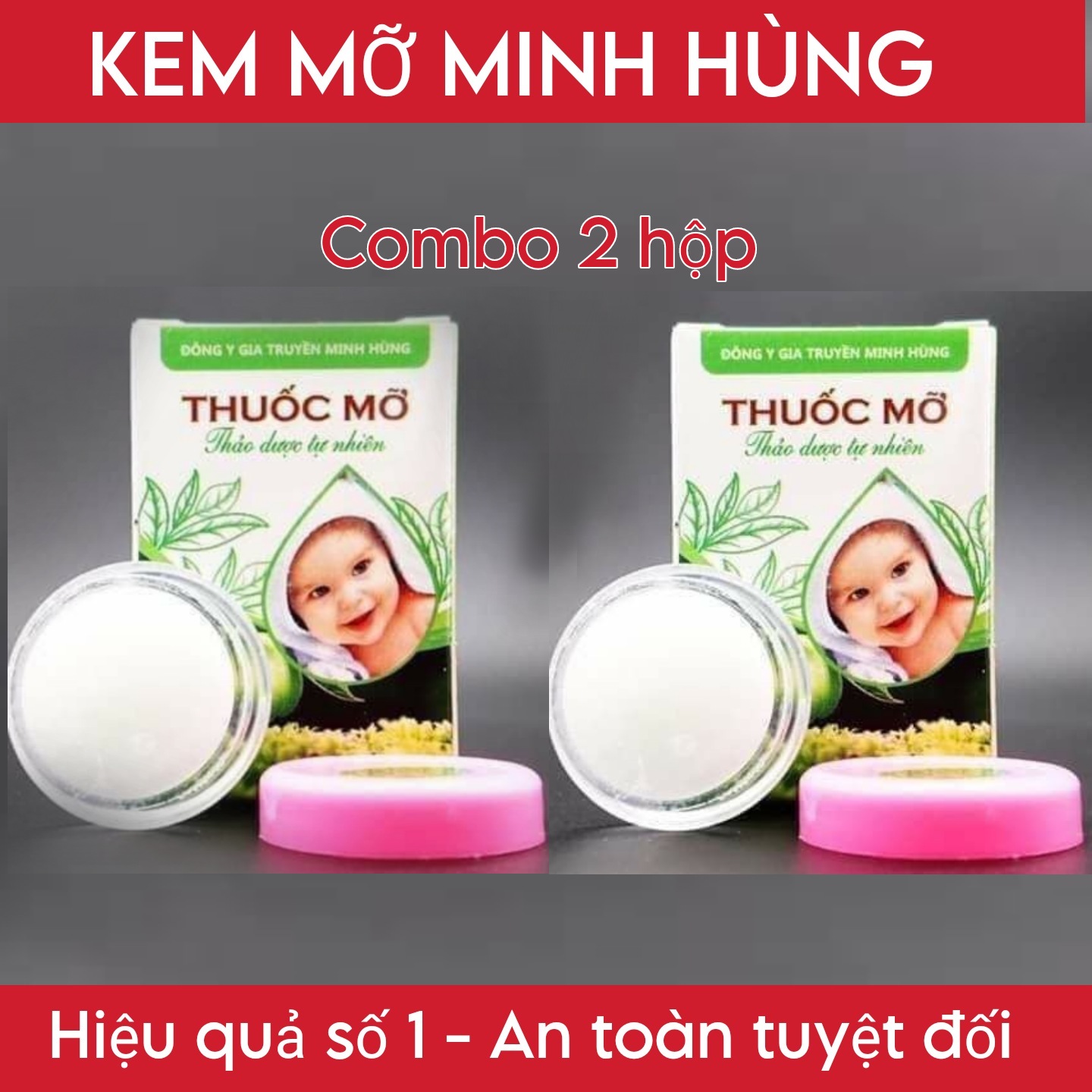 [Combo 2 hộp] Kem mỡ bôi da Minh Hùng,  kem thảo dược dưỡng ẩm, làm dịu da cho bé 20gr - Thuần Mộc Shop