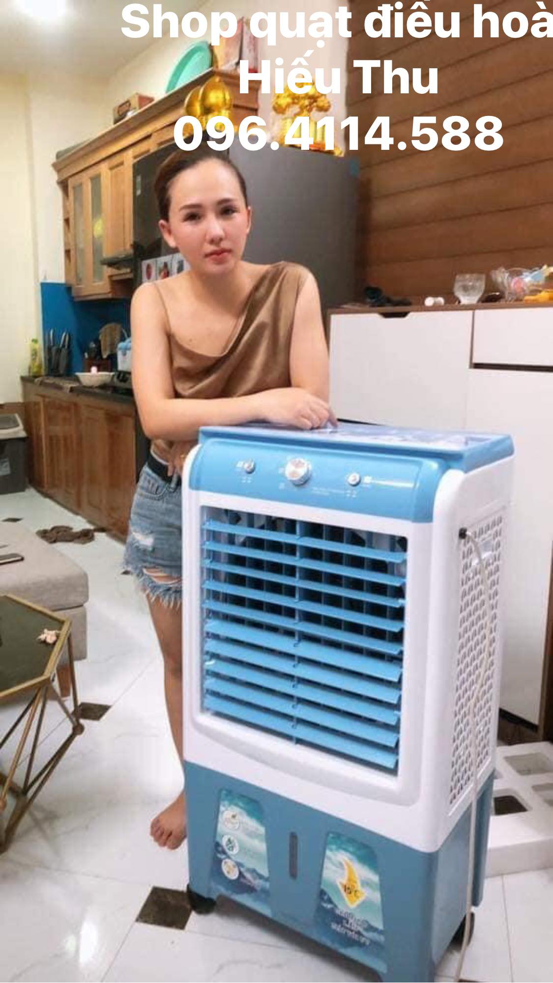 Quạt điều hòa hơi nước 45l,quạt điều hoà không khí-quạt làm mát hơi nước-bảo hành 1 năm,dây đồng. bơm tự ngắt-thanh lý xả ,kho