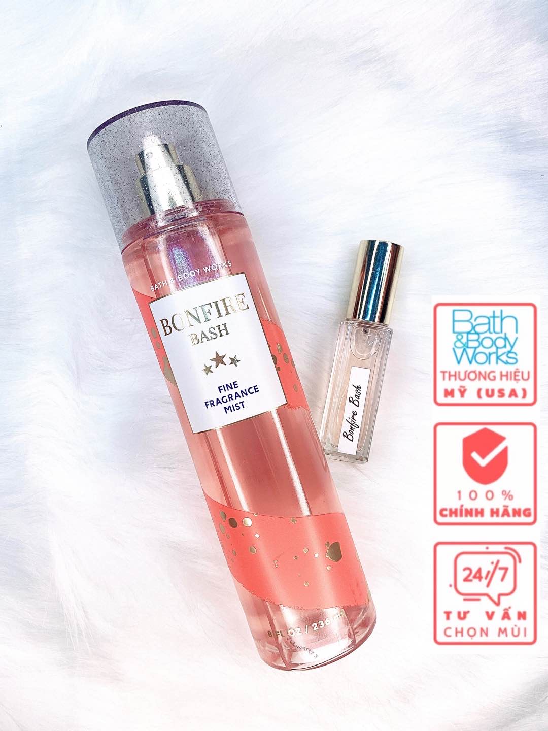 [Hàng Auth] Xịt thơm Body Bonfire Bash Bath and Body works từ Mỹ Size 10ml