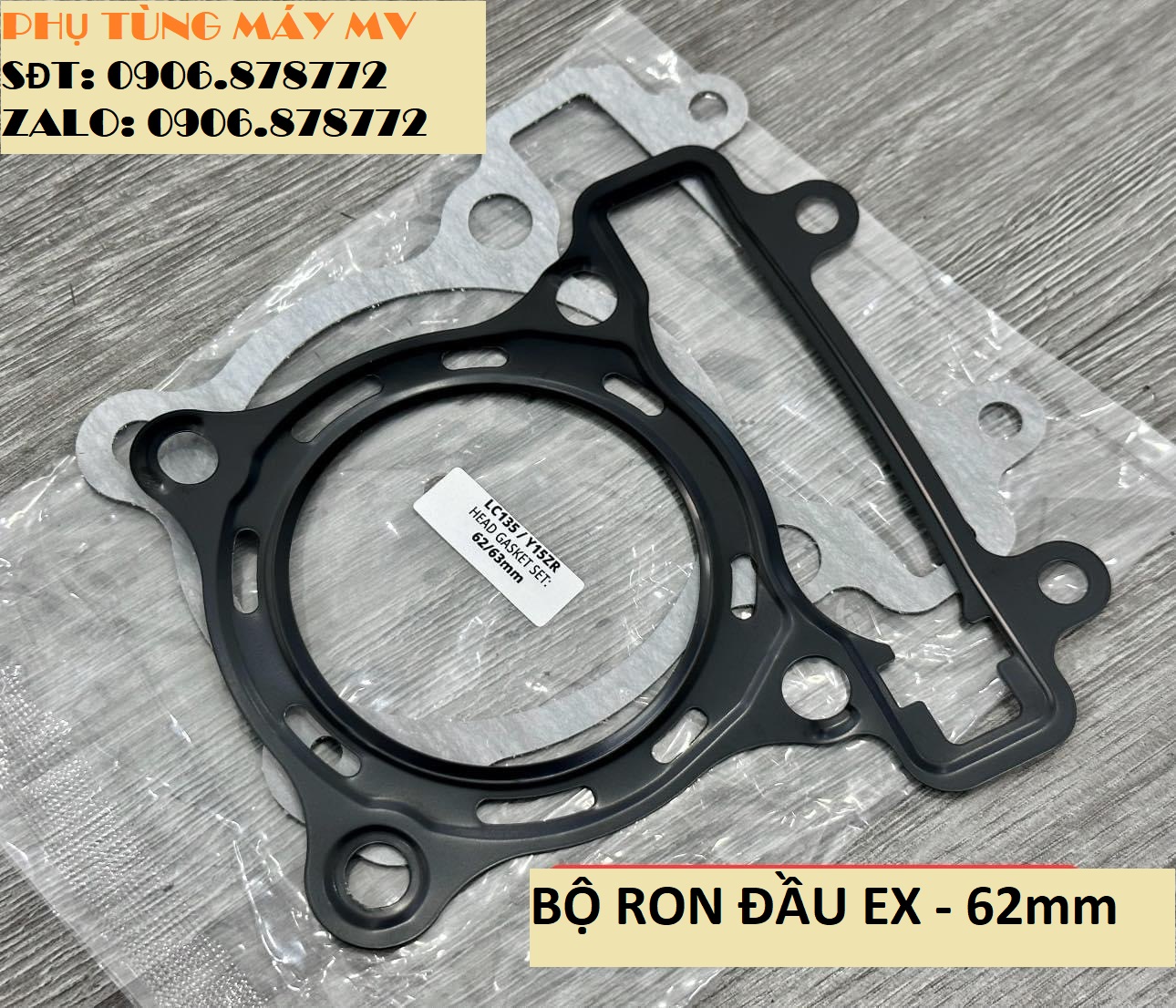 Ron đầu 57/62/65/68/72 dành cho xe ex135/150