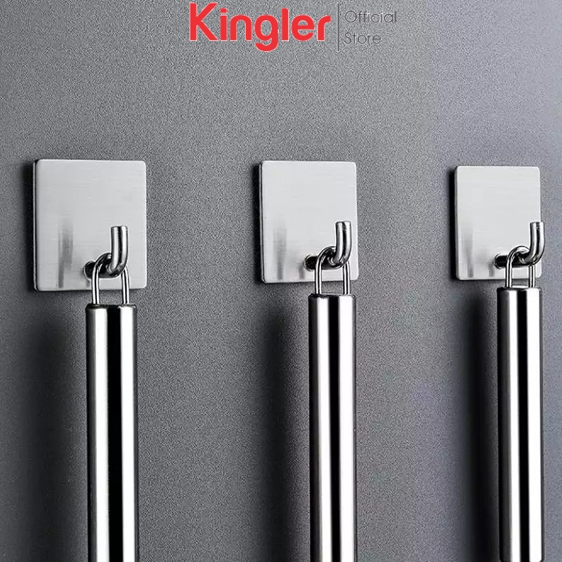 Móc Inox Treo Đồ Đa Năng Trong Nhà, Móc Dán Tường Chịu Lực, Móc Dính Tường Treo Đồ Dùng Phòng Tắm, Khu Bếp, Treo Quần Áo, Treo Chìa Khóa, Đồ dùng Cá Nhân Tiện Dụng, Không Khoan Tường. Kingler 2005