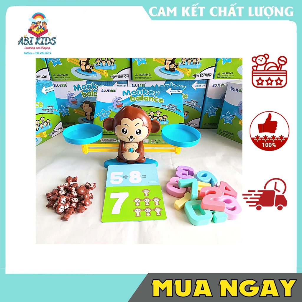 Bộ đồ chơi khỉ cân thăng bằng giúp bé say mê học toán