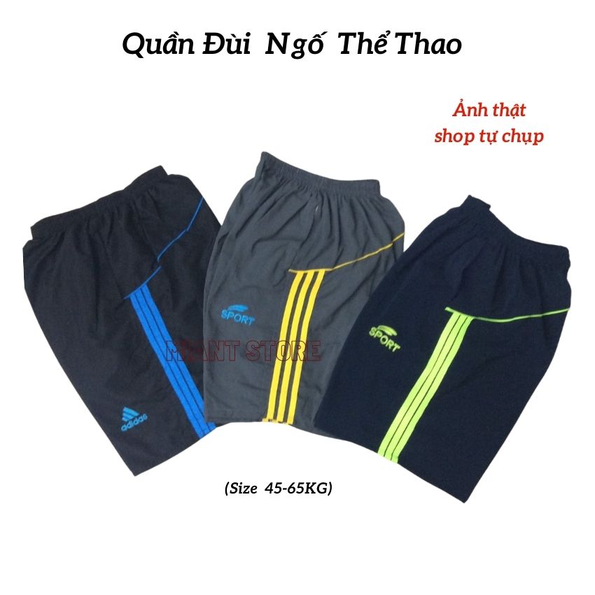 [HCM]Quần Đùi Nam ❤️FREESHIP❤️ Quần Short Nam Đùi Ngố Nam Thể Thao Vải Dù Gió Phối 3 Sọc