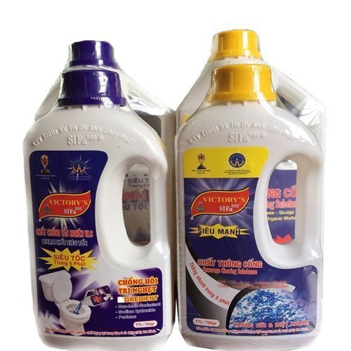 Combo 2 chai thông bồn cầu cống cực mạnh 1400ml