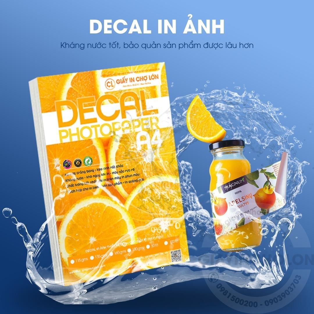 Giấy decal in tem nhãn loại tốt