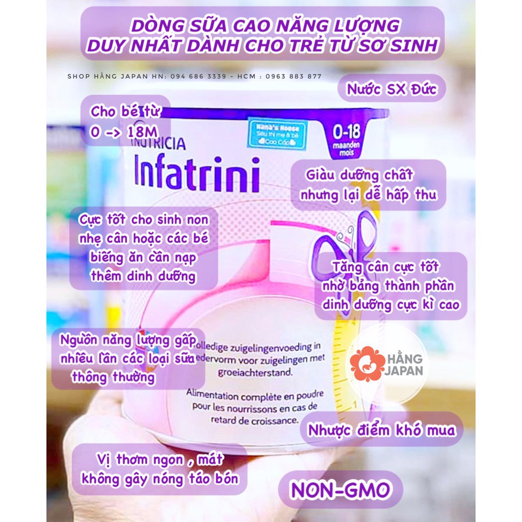 Sữa bột cho bé Nutricia Infatrini 400gr nội địa Đức