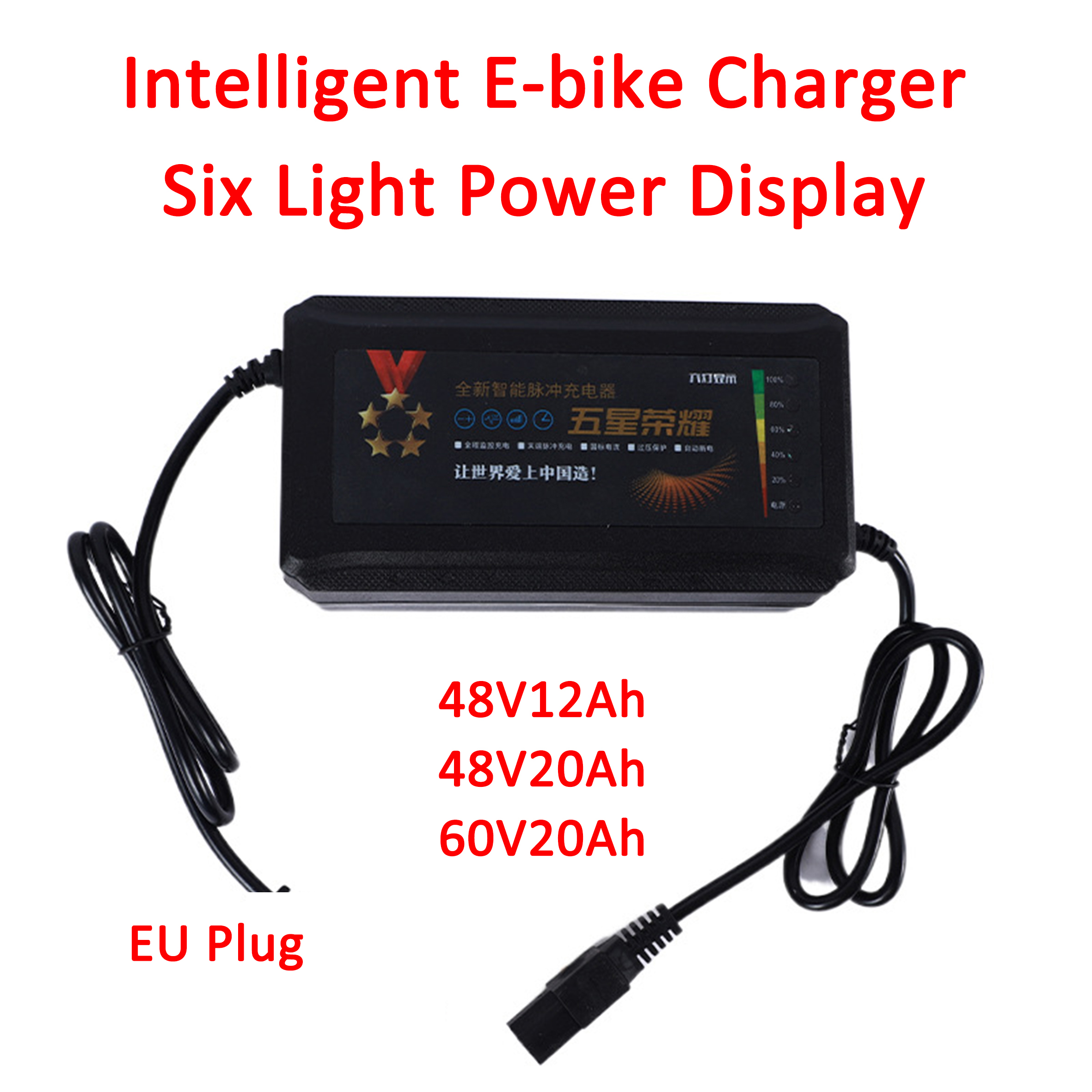 Sạc Xe Đạp Điện Xe Máy Điện 48V 60V 12Ah 20Ah Sạc xe điện, Tự Ngắt Sạc Xung Chống Phồng Bình