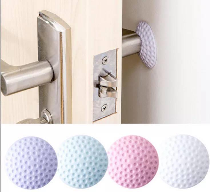 Chặn cửa Silicon tròn chống va đập - bộ 4 chiếc ngẫu nhiên, keo 3M chắc chắn